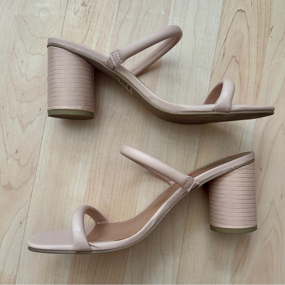 Dolce Vita Nude Tan Double-Strap Heeled Sandals - Picture 4 of 6